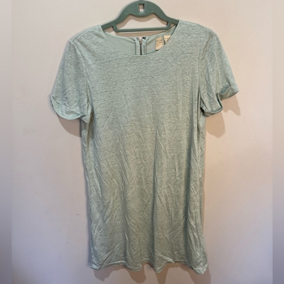 Alice + Olivia Air Stefan Linen Tunic Tee Dress Seafoam Sz Small - Picture 2 of 9